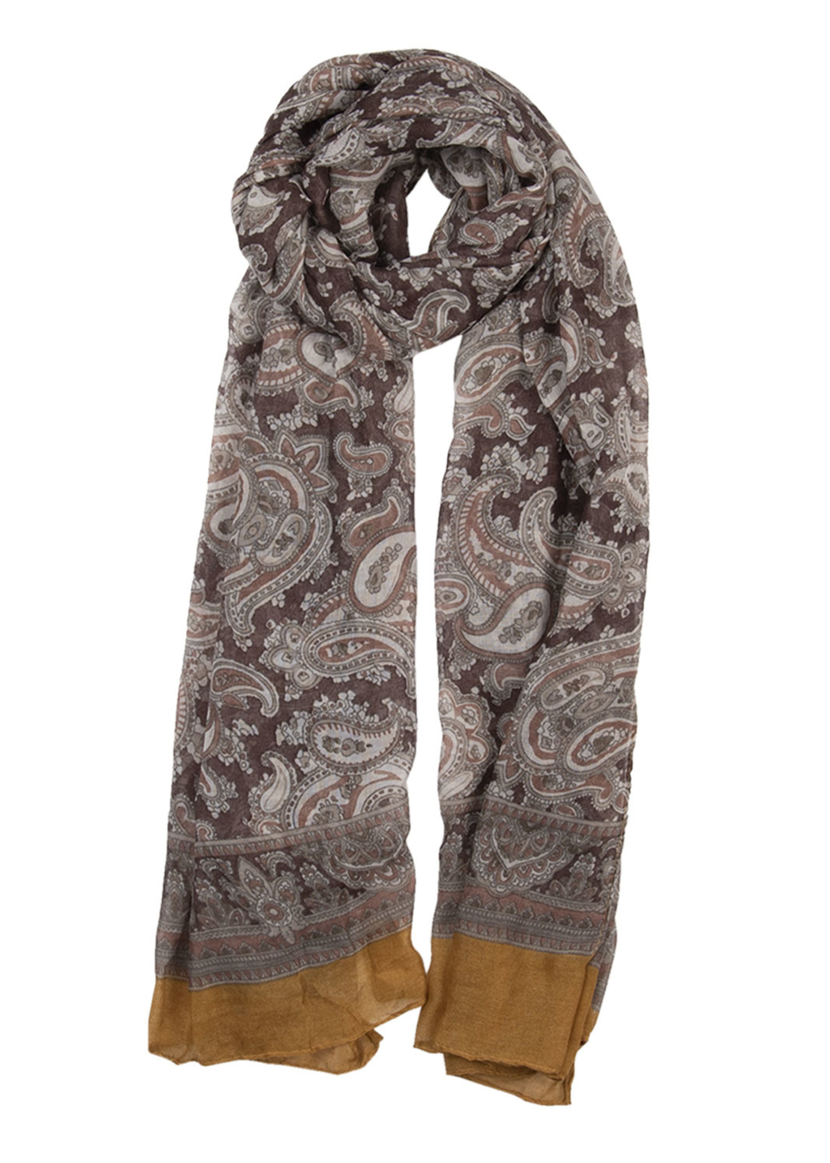 Clayre & Eef Écharpe 80*180 cm jaune JZSC0520Y