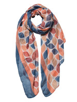 Clayre & Eef Sjaal 90*180 cm blauw JZSC0523BL