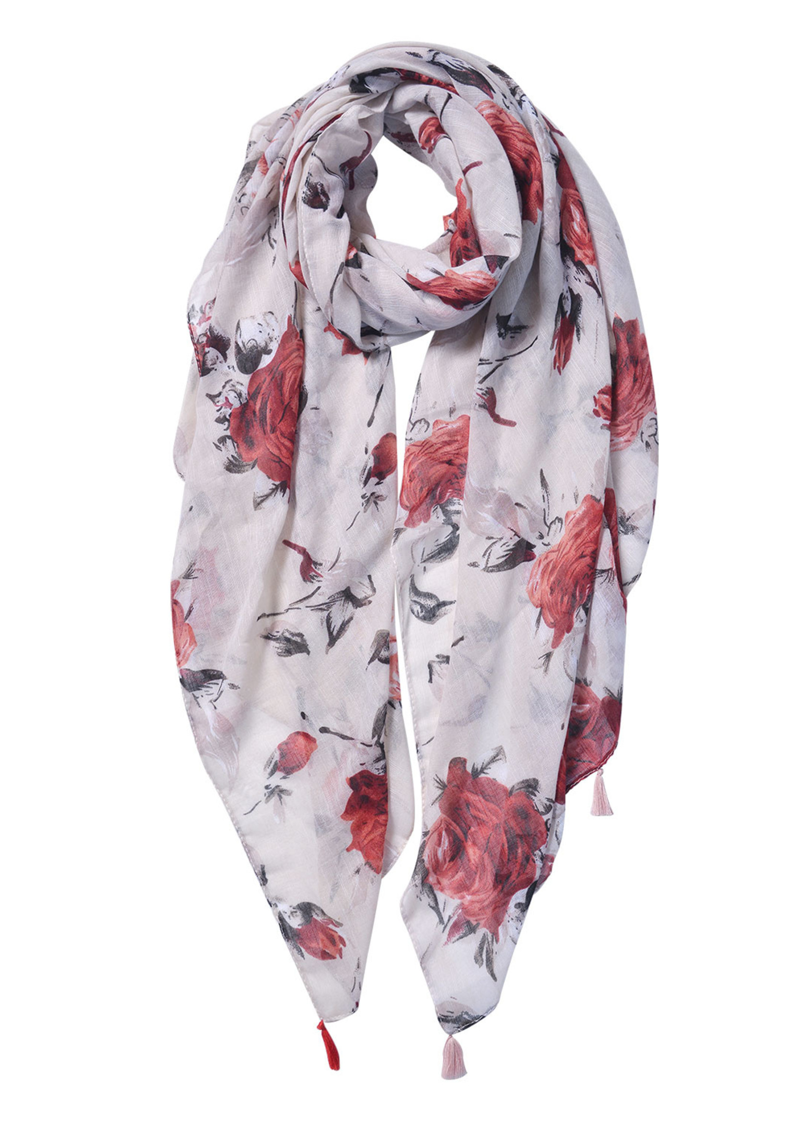 Clayre & Eef Écharpe 90*180 cm beige JZSC0524BE