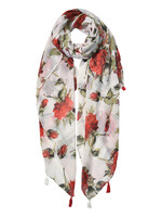 Clayre & Eef Écharpe 90*180 cm blanc JZSC0524W