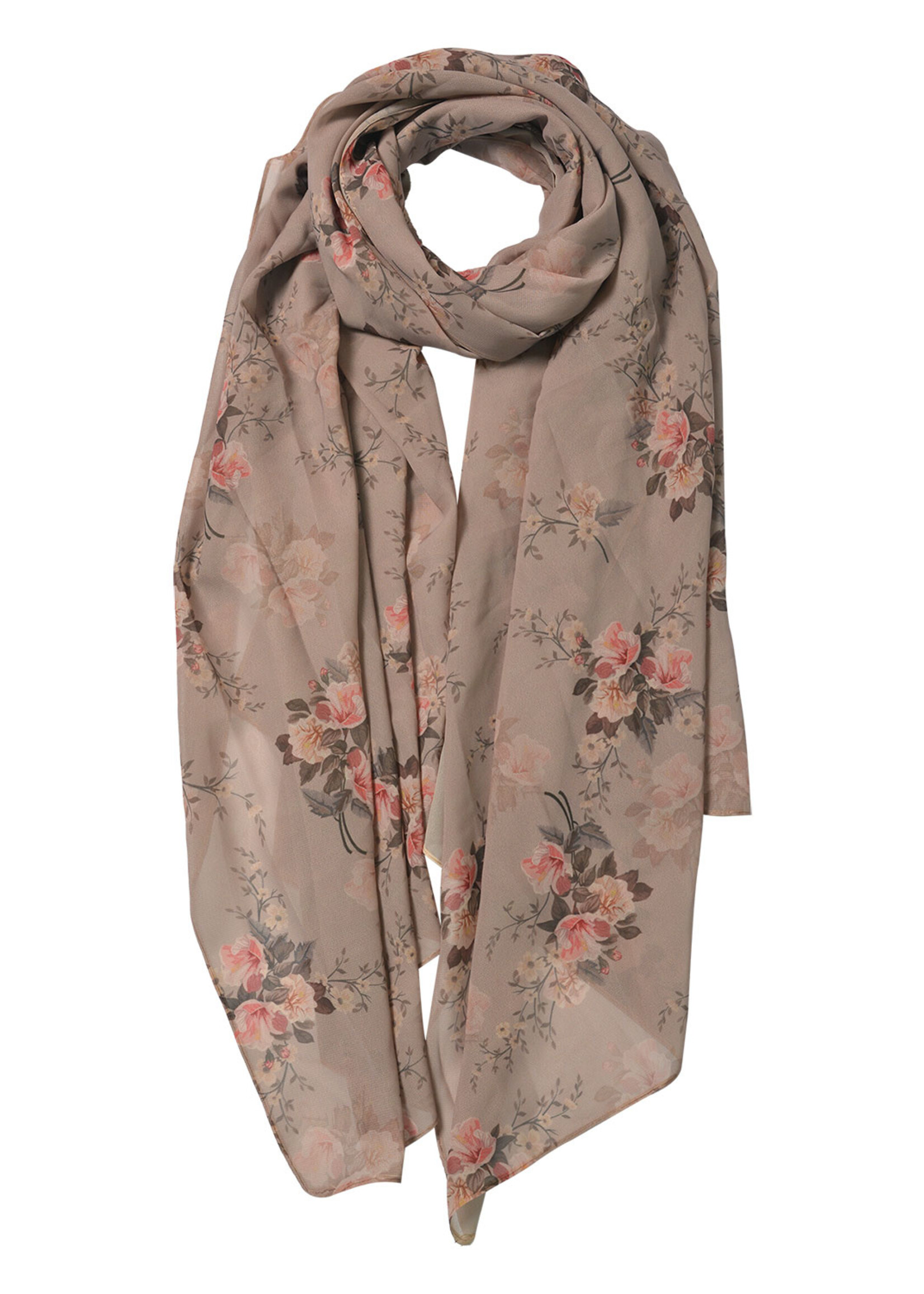 Clayre & Eef Sjaal 90*180 cm beige JZSC0527BE