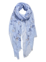 Clayre & Eef Écharpe 70*180 cm bleu JZSC0530