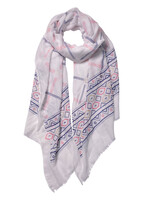 Clayre & Eef Écharpe 70*180 cm blanc JZSC0531