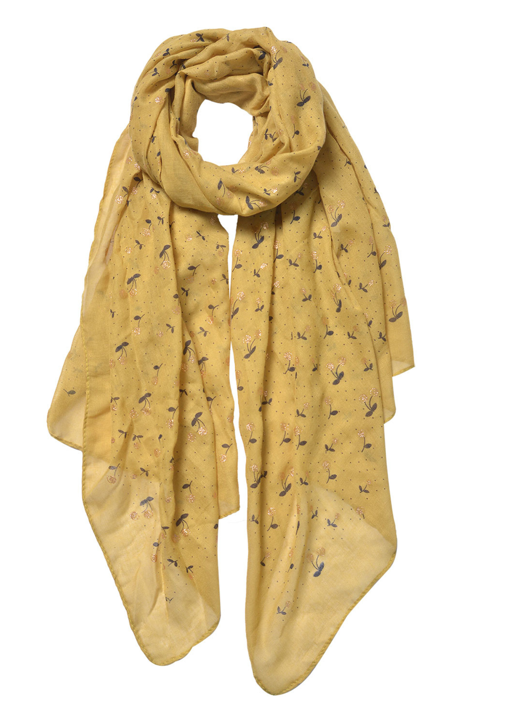 Clayre & Eef Écharpe 70*180 cm vert JZSC0534GR