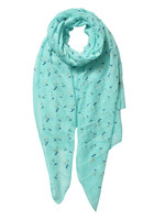 Clayre & Eef Écharpe 70*180 cm turquoise JZSC0534T