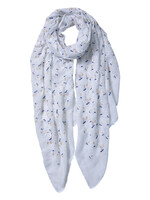 Clayre & Eef Écharpe 70*180 cm blanc JZSC0534W