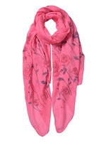 Clayre & Eef Sjaal 70*180 cm roze JZSC0535P