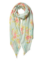 Clayre & Eef Écharpe 80*180 cm vert JZSC0537