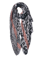 Clayre & Eef Écharpe 80*180 cm gris JZSC0540