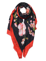 Clayre & Eef Écharpe 80*180 cm noir JZSC0542