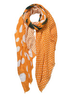 Clayre & Eef Sjaal 80*180 cm oranje JZSC0543Y