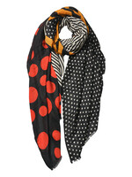 Clayre & Eef Écharpe 80*180 cm noir JZSC0543Z