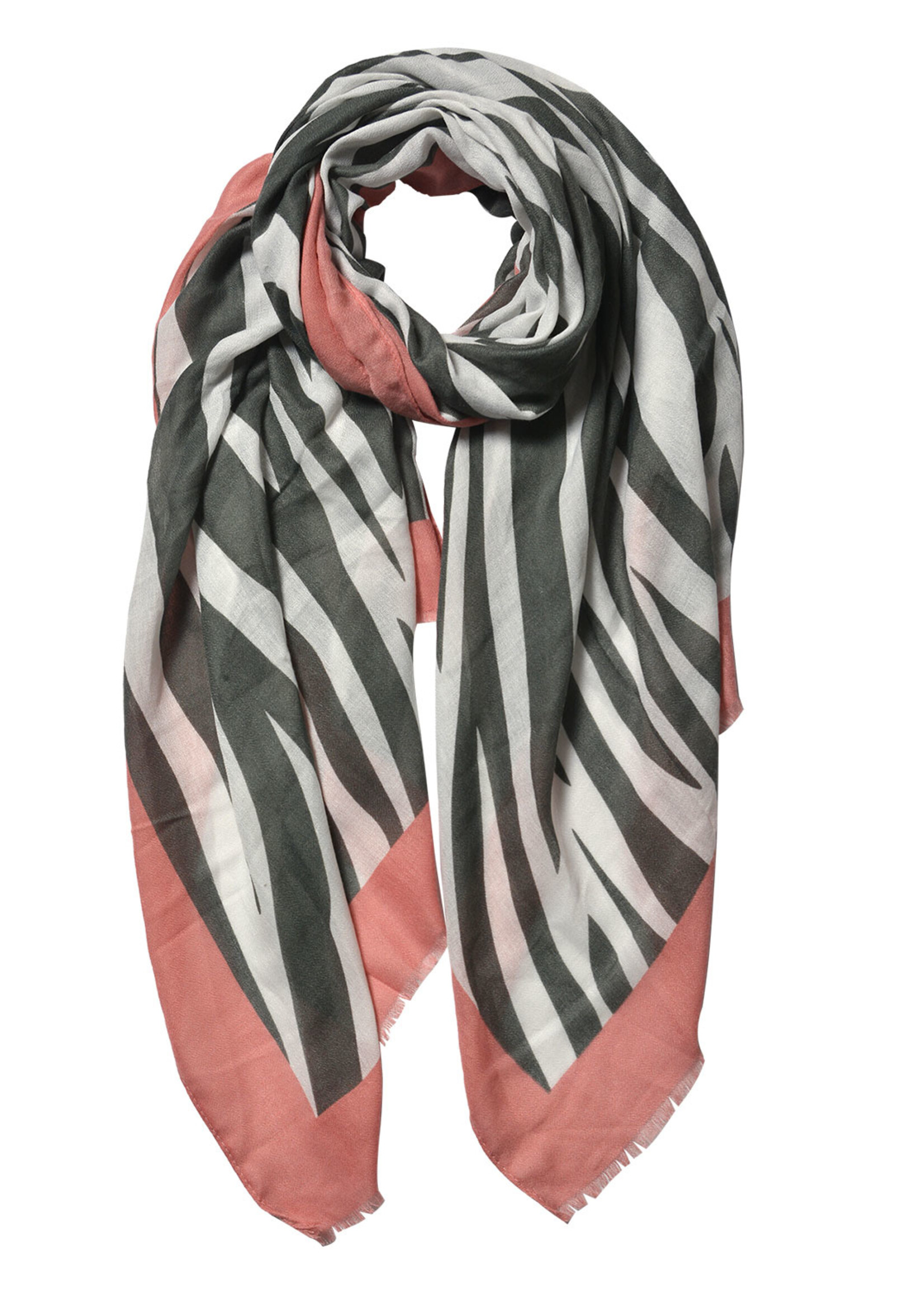 Clayre & Eef Sjaal 80*180 cm grijs JZSC0544G