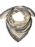 Clayre & Eef Écharpe 140*140 cm gris JZSC0546G