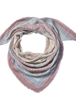 Clayre & Eef Écharpe 140*140 cm rose JZSC0546P