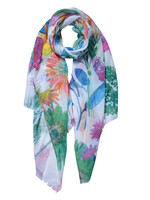 Clayre & Eef Sjaal 70*180 cm groen JZSC0547GR