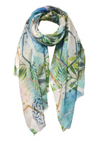 Clayre & Eef Écharpe 70*180 cm vert JZSC0548LBL