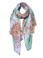 Clayre & Eef Écharpe 70*180 cm vert JZSC0548LGR