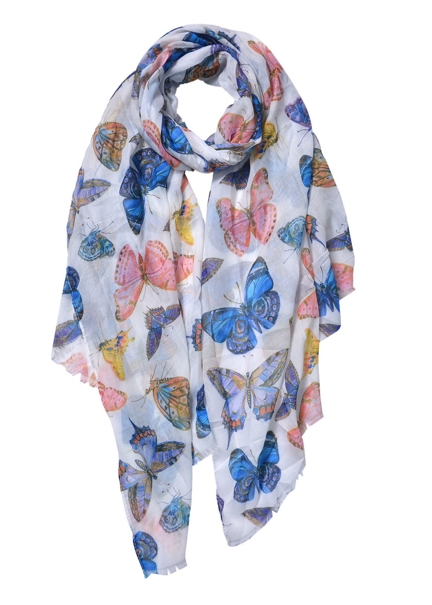 Clayre & Eef Écharpe 70*180 cm multi couleurs JZSC0549