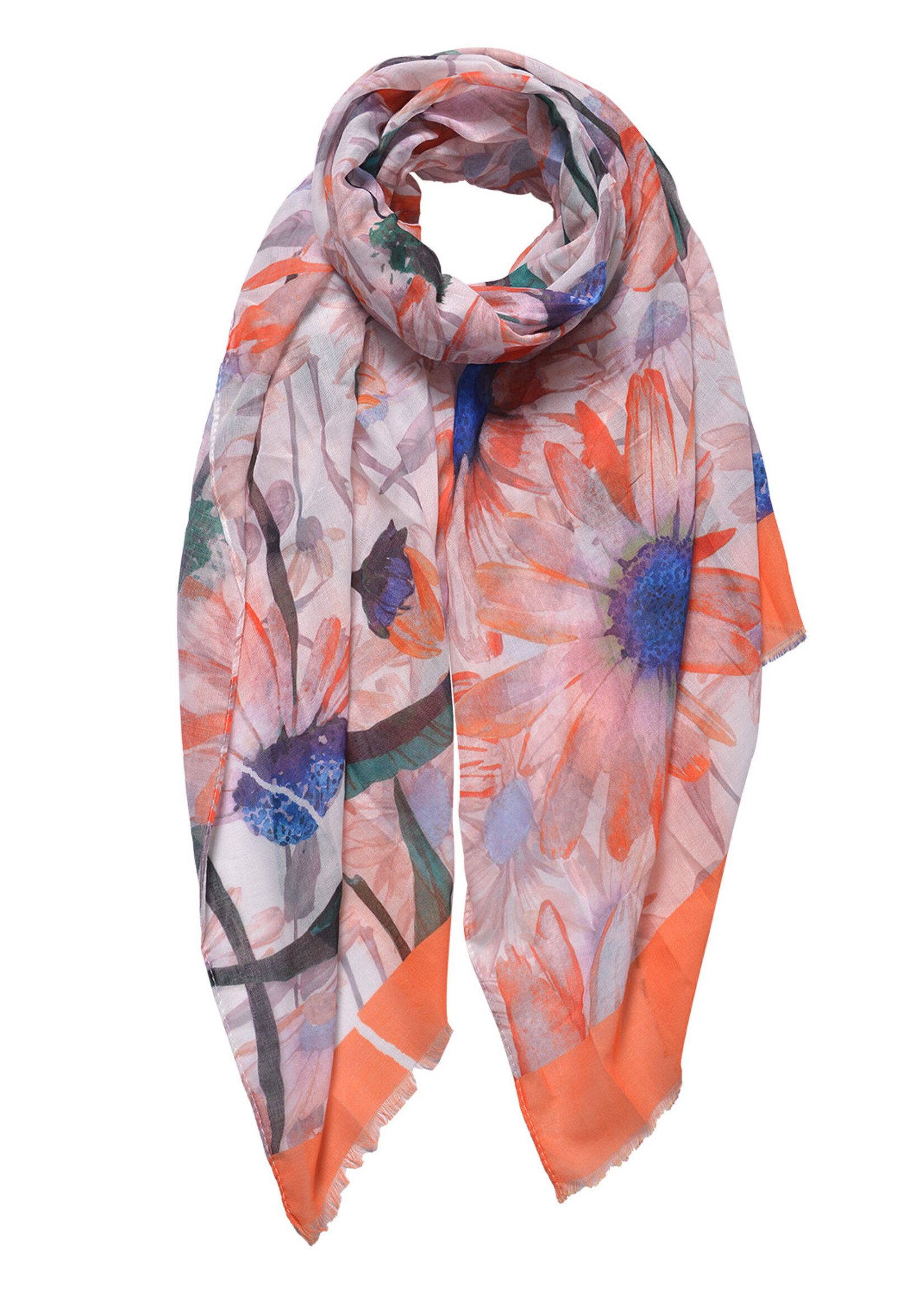 Clayre & Eef Écharpe 70*180 cm orange JZSC0551KH