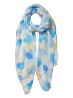 Clayre & Eef Écharpe 70*180 cm bleu JZSC0552LBL