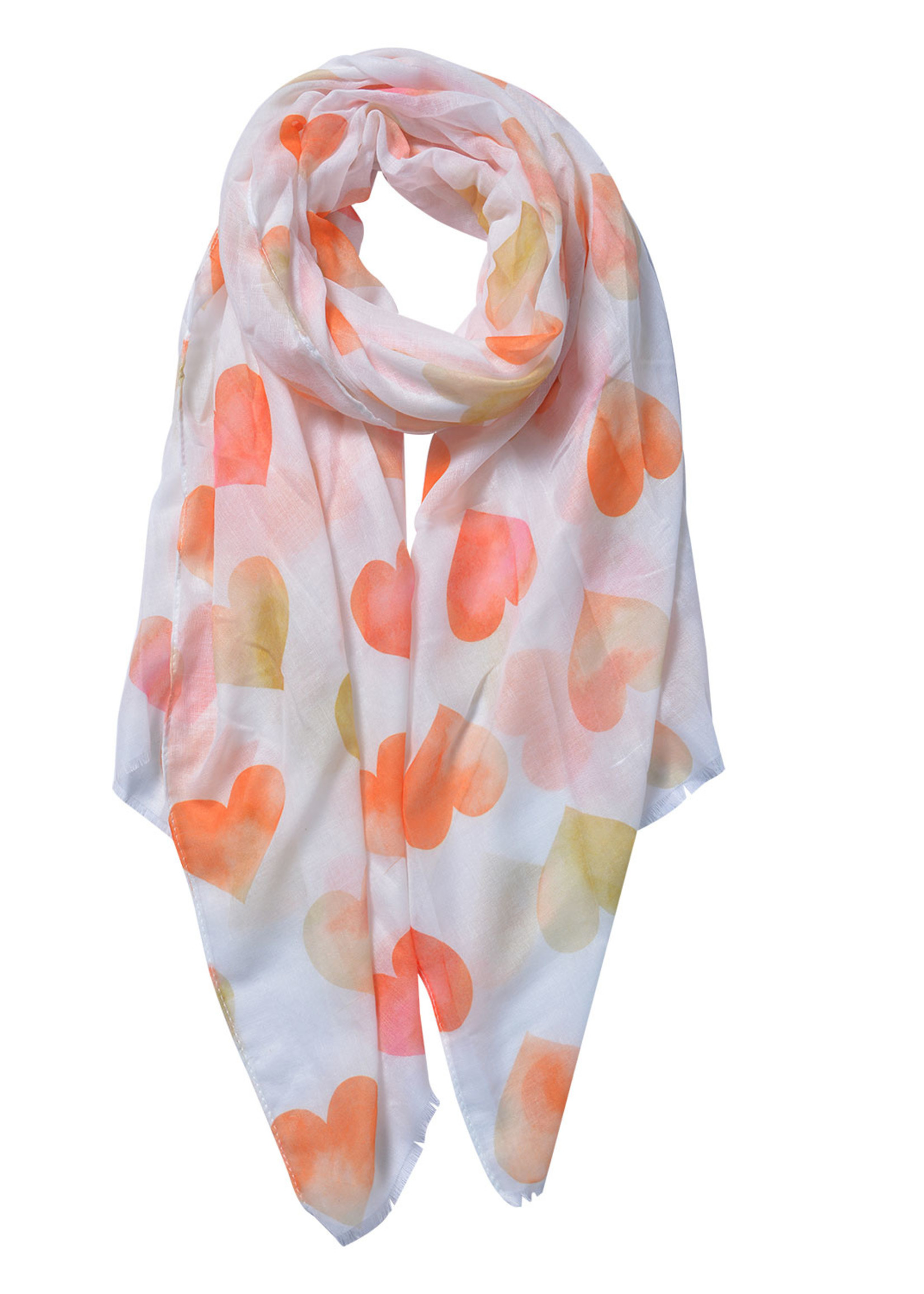 Clayre & Eef Écharpe 70*180 cm orange JZSC0552O