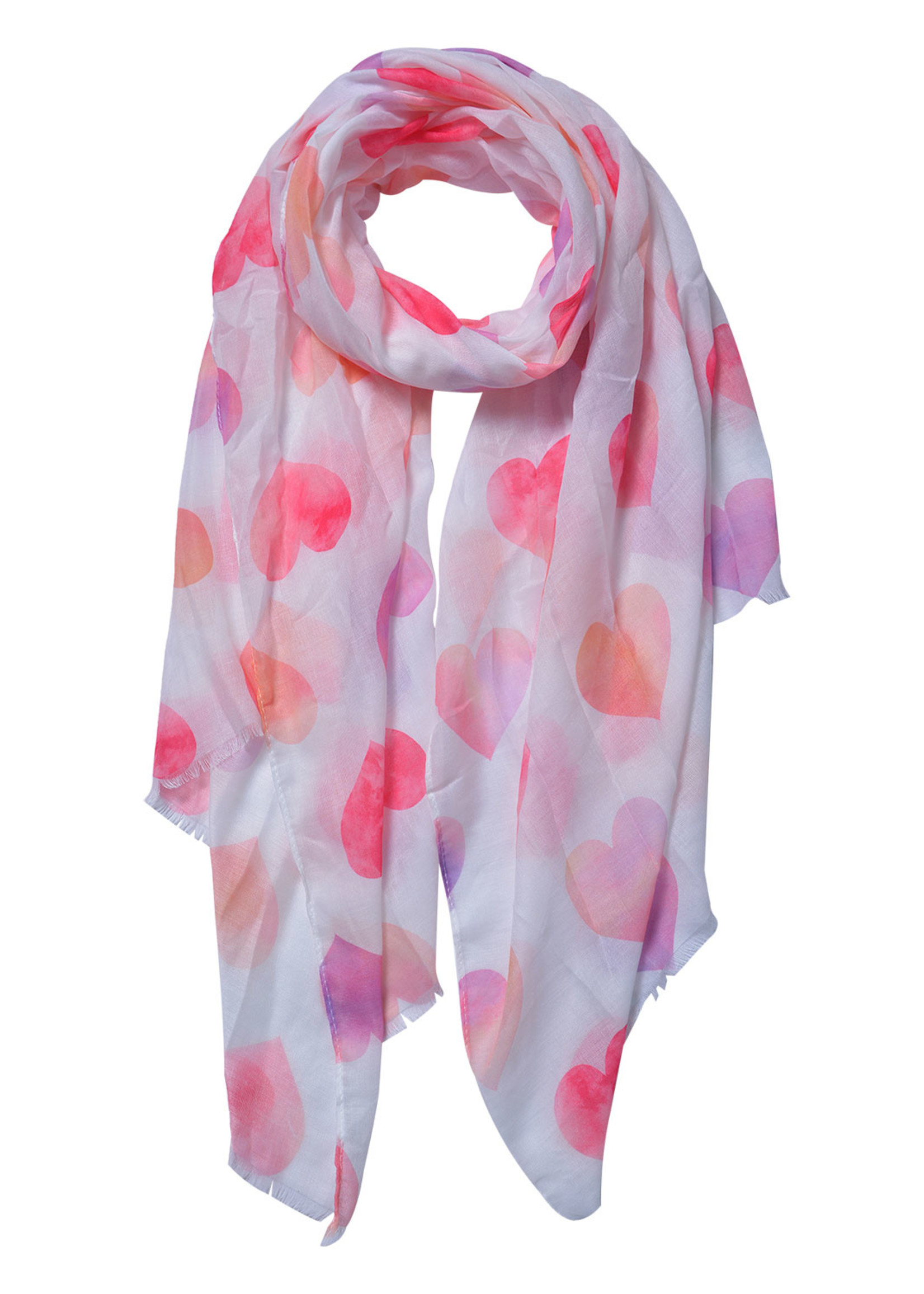 Clayre & Eef Écharpe 70*180 cm rose JZSC0552P