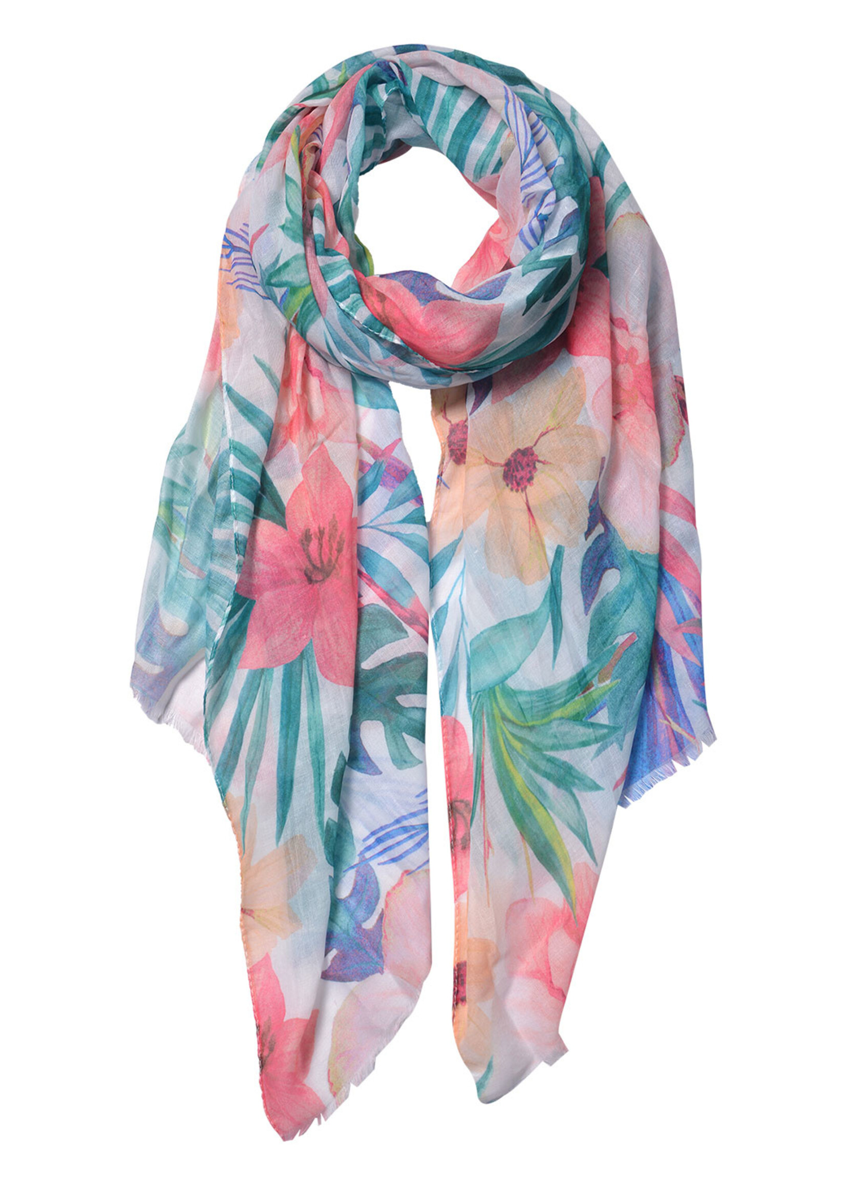 Clayre & Eef Écharpe 70*180 cm rose JZSC0554P