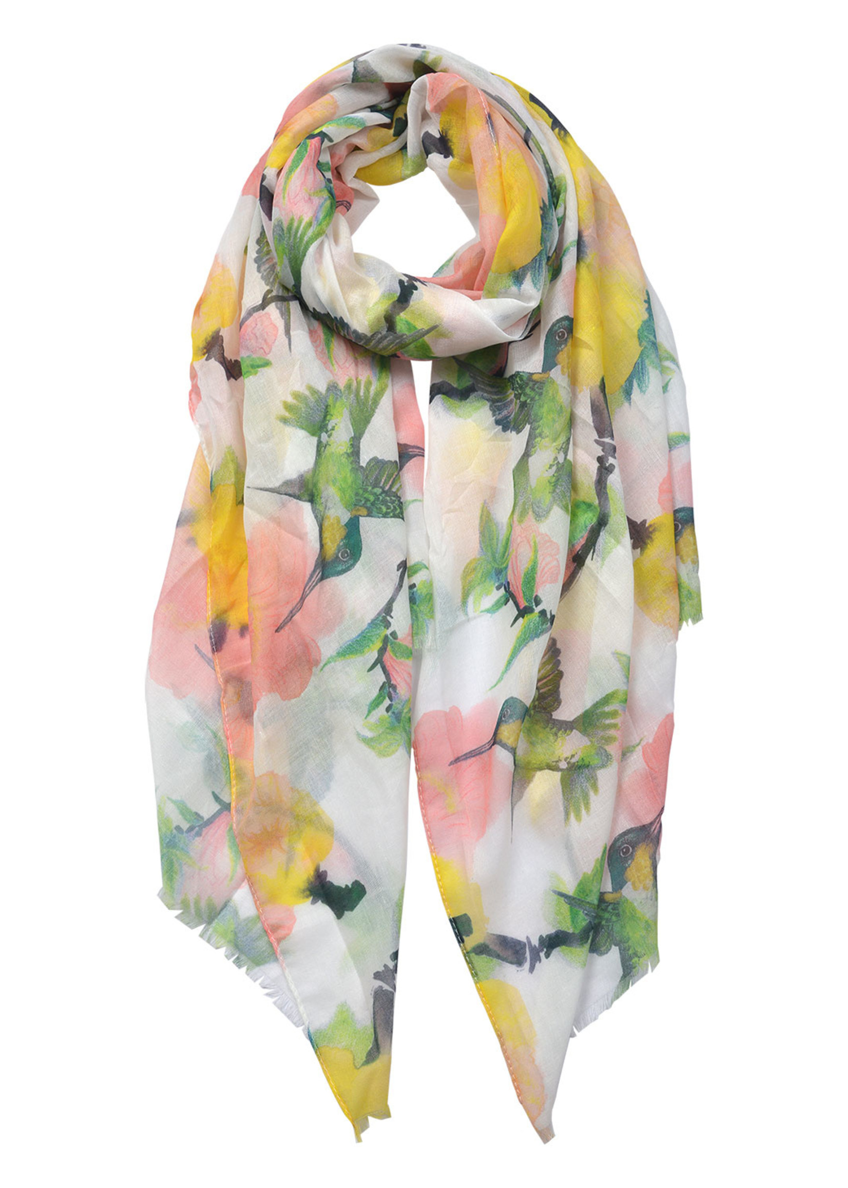 Clayre & Eef Sjaal 70*180 cm geel JZSC0556Y