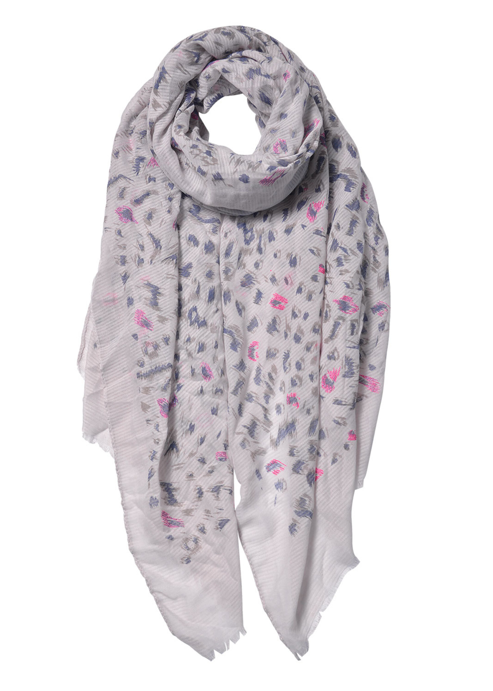 Clayre & Eef Écharpe 70*180 cm gris JZSC0557BE