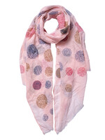 Clayre & Eef Sjaal 70*180 cm roze JZSC0558P