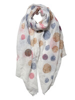 Clayre & Eef Écharpe 70*180 cm blanc JZSC0558W