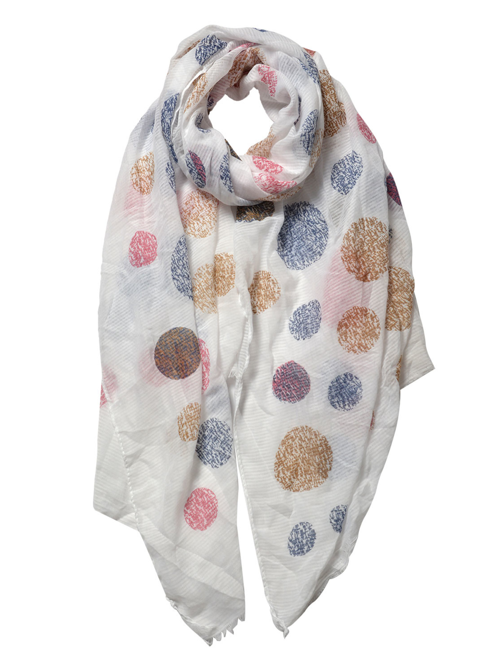 Clayre & Eef Écharpe 70*180 cm blanc JZSC0558W