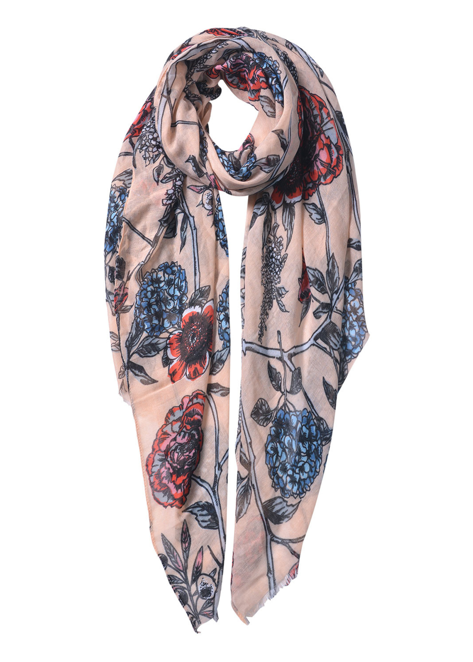 Clayre & Eef Sjaal 87*180 cm roze JZSC0564P