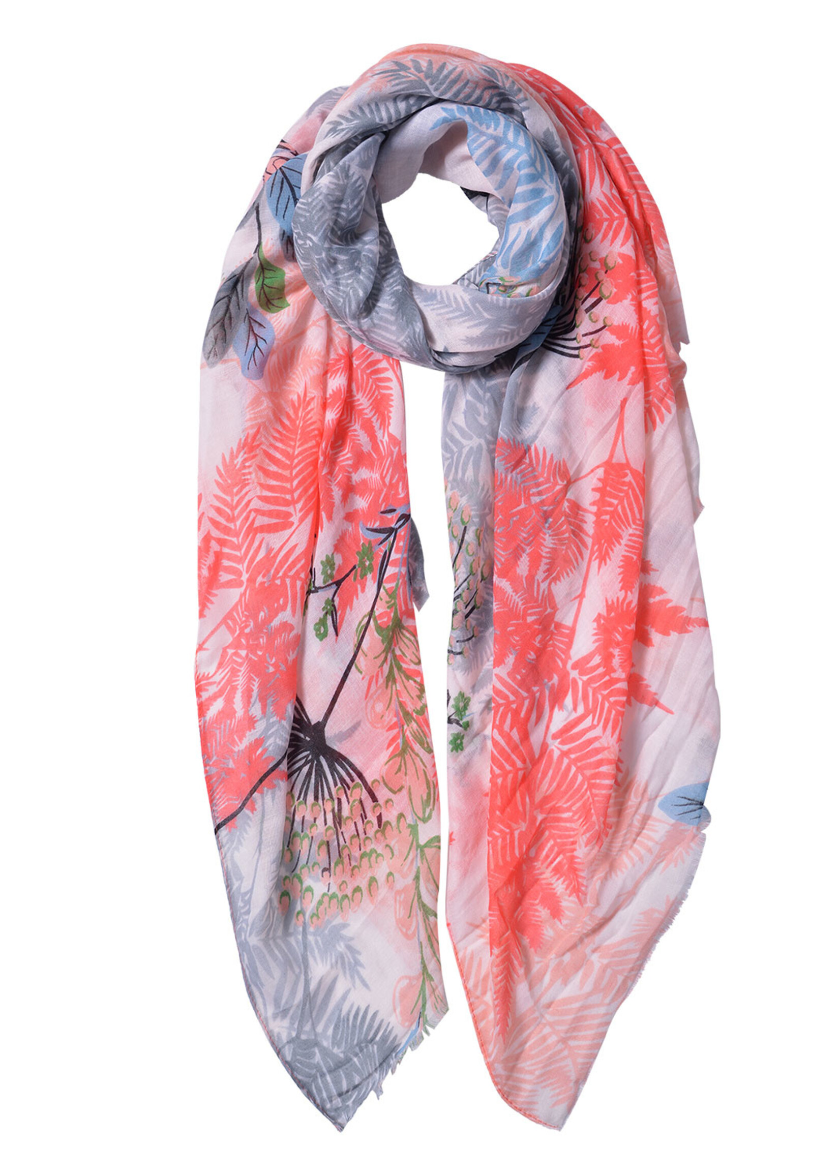 Clayre & Eef Sjaal 87*180 cm roze JZSC0565P