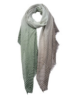 Clayre & Eef Sjaal 87*180 cm groen JZSC0566GR