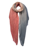 Clayre & Eef Écharpe 87*180 cm rouge JZSC0566R