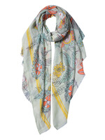 Clayre & Eef Sjaal 87*180 cm groen JZSC0567GR