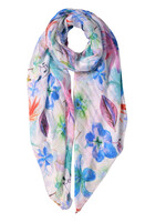 Clayre & Eef Écharpe 80*180 cm multi couleurs JZSC0568