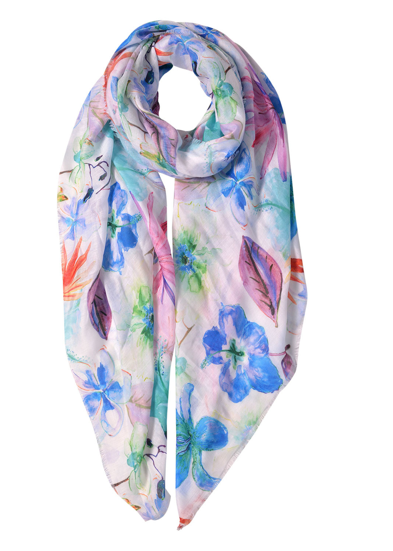 Clayre & Eef Écharpe 80*180 cm multi couleurs JZSC0568