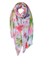 Clayre & Eef Écharpe 80*180 cm multi couleurs JZSC0569