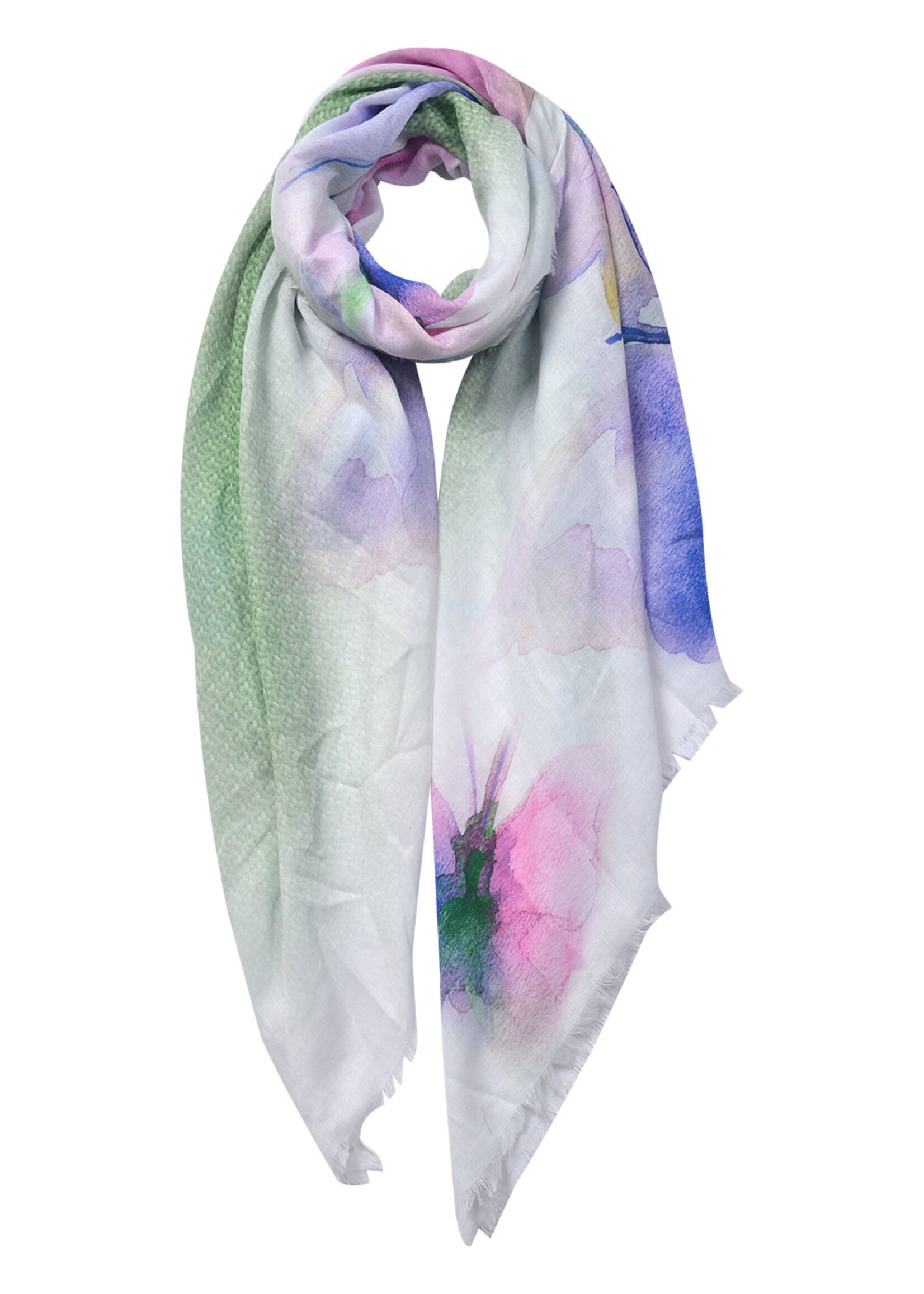 Clayre & Eef Écharpe 80*180 cm multi couleurs JZSC0570