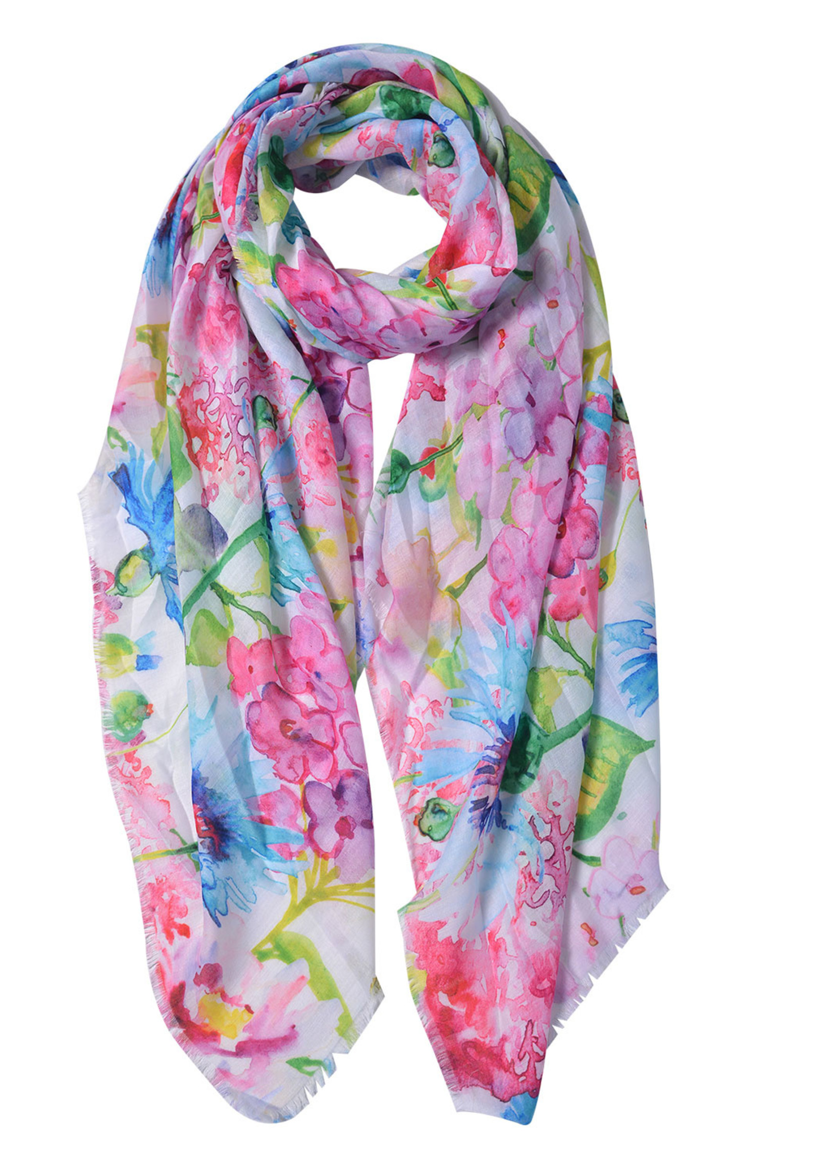 Clayre & Eef Écharpe 80*180 cm rose JZSC0572