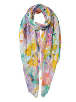 Clayre & Eef Écharpe 80*180 cm multi couleurs JZSC0573