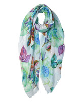 Clayre & Eef Écharpe 80*180 cm vert JZSC0576