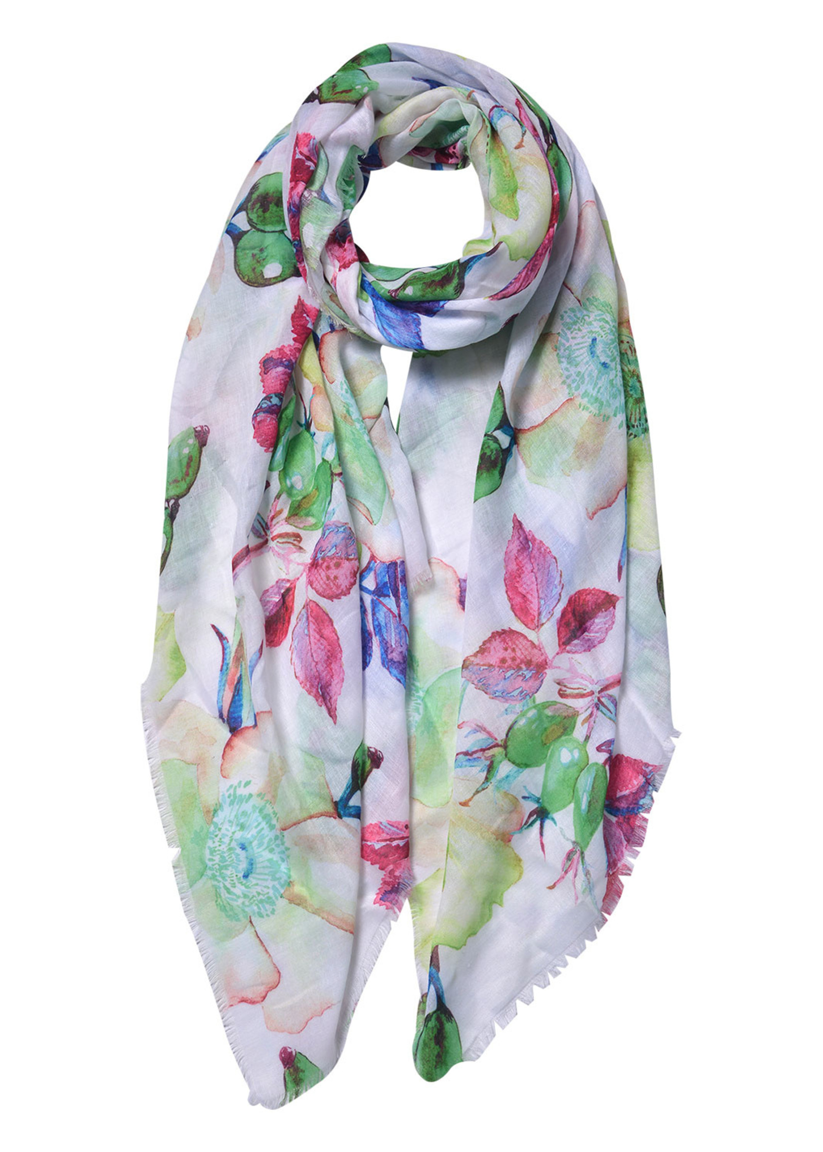 Clayre & Eef Sjaal 80*180 cm meerkleurig JZSC0577