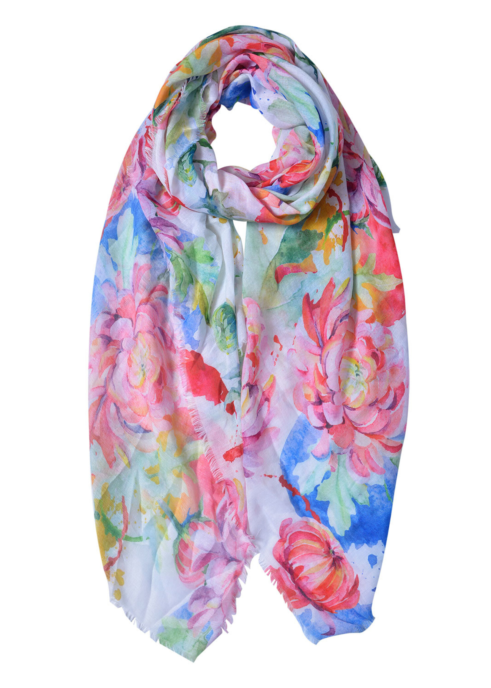 Clayre & Eef Écharpe 80*180 cm multi couleurs JZSC0578