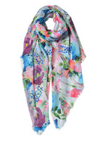 Clayre & Eef Écharpe 80*180 cm multi couleurs JZSC0582