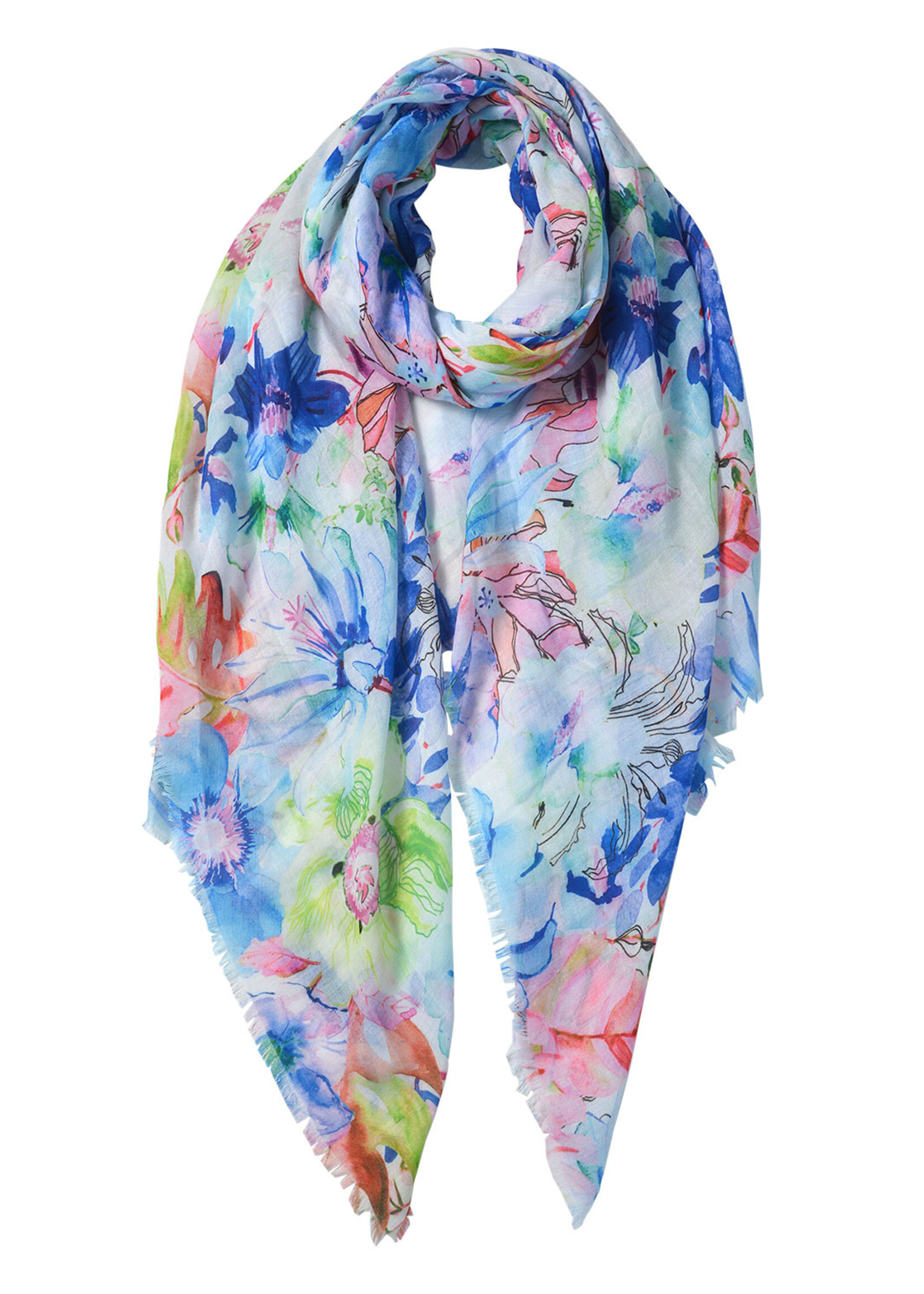 Clayre & Eef Écharpe 80*180 cm multi couleurs JZSC0583