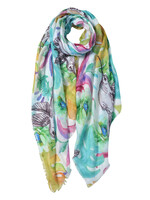 Clayre & Eef Écharpe 80*180 cm multi couleurs JZSC0586